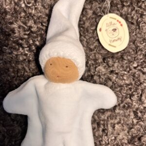 Velourdocka 10 cm blå