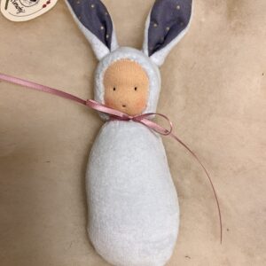 kanindocka 14 cm ljusblå