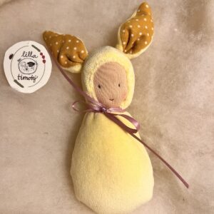 kanindocka 14 cm ljusgul