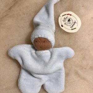 velourdocka 10 cm ljusblå