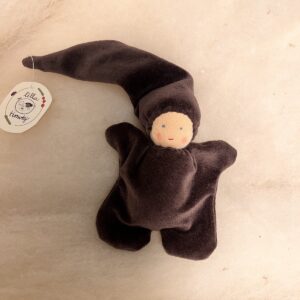 velourdocka 10 cm brun