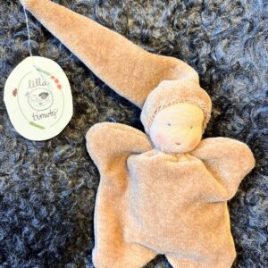 Velourdocka 10 cm natur